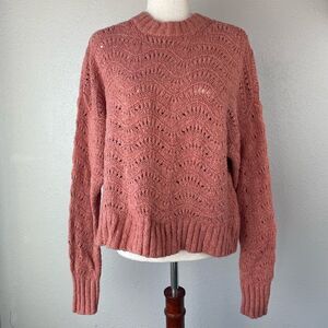 American Eagle Outfitters Loose Knit Mauve/Rose Sweater Size M EUC